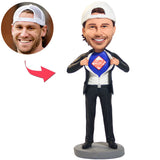 Beliebte benutzerdefinierte Superhelden-Bobbleheads mit graviertem Text