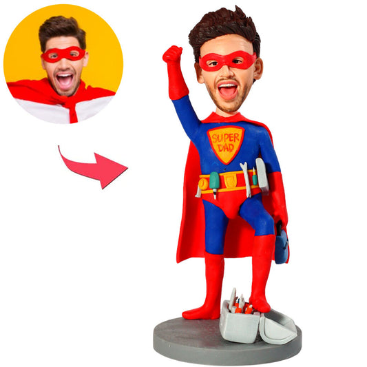 Super Papa allmächtiger Vater Kundenspezifische Bobbleheads addieren Text