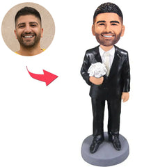 Bräutigam Kundenspezifische Bobbleheads mit eingraviertem Text