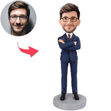 Geschäftsmann Kundenspezifische Bobbleheads mit graviertem Text