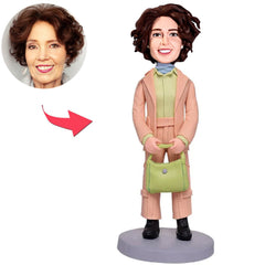 Modefrau Mit Der Tasche Benutzerdefinierte Wackelköpfe