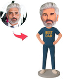 Bester Papa Hände Auf Den Hüften Benutzerdefinierte Wackelköpfe