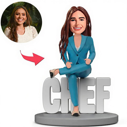 WELTBESTER CHEF Dominante Chefin Kundenspezifischer Bobbleheads