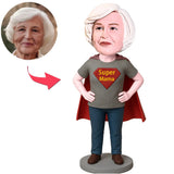Mama Im Taupefarbenen Super Outfit Benutzerdefinierter Wackelkopf
