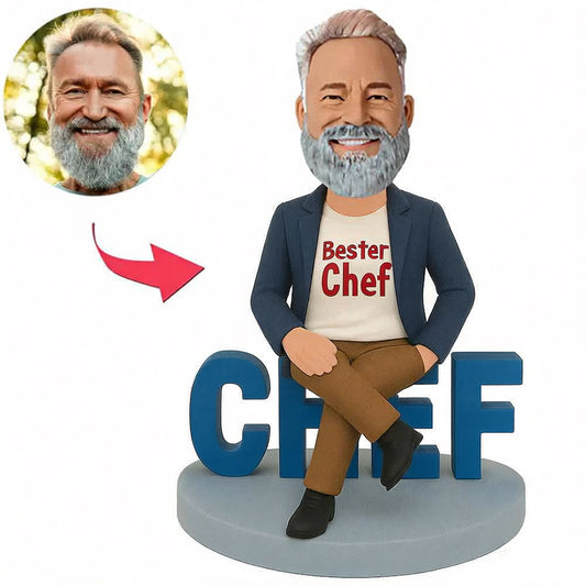 Bester Chef Sitzend auf Boss Benutzerdefinierte Bobbleheads