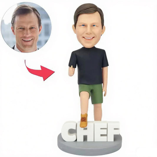 Chef stehend auf Boss Benutzerdefinierte Bobbleheads
