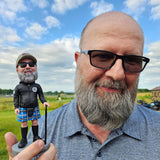 Golfer mit weißen Hosen der kundenspezifische Bobbleheads aufwirft addieren Text