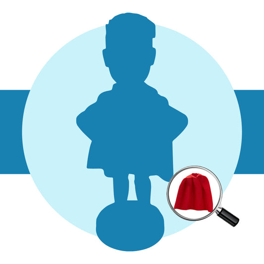 Vollständig anpassbare 1 Person Superheld Kundenspezifische Bobbleheads Mit rotem Umhang