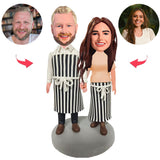 Kochpaar Kundenspezifische Bobbleheads addieren Text