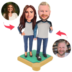 Golfpaar Kundenspezifische Bobbleheads addieren Text