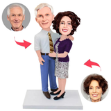 Geschäftliches altes Ehepaar Kundenspezifische Bobbleheads mit eingraviertem Text