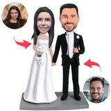 Hochzeits-Geschenk-intimes Paar-kundenspezifische Bobbleheads addieren Text