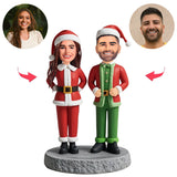 Weihnachtsgeschenke Frohe Weihnachten Paar Kundenspezifische Bobbleheads