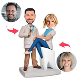 Zahnarzt und Patient Paar Kundenspezifische Bobbleheads