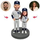 New York Yankees Paar Fans Baseballspieler Kundenspezifische Bobbleheads