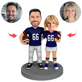 Nummer 66 Football Pärchen Spieler Kundenspezifische Bobbleheads