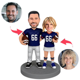 Nummer 66 Football Pärchen Spieler Kundenspezifische Bobbleheads