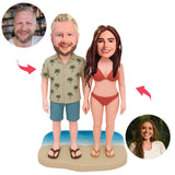 Paar stehend am Strand Benutzerdefinierte Bobbleheads
