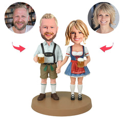 Glückliches Bierfest-Paar Kundenspezifische Bobbleheads