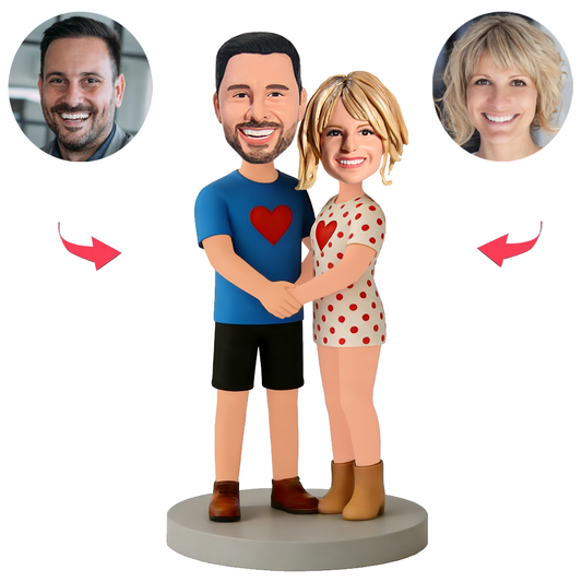 Paare in Loungewear Benutzerdefinierte Bobbleheads