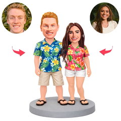 Strandhemd-Paar Benutzerdefinierte Bobbleheads