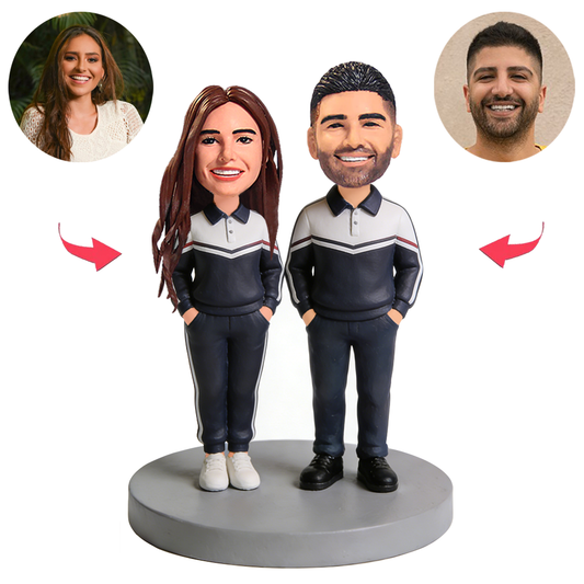 Paar in Schuluniform Benutzerdefinierte Bobbleheads
