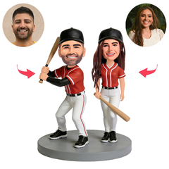 Schwungaktion des Baseballpaares Benutzerdefinierte Bobbleheads