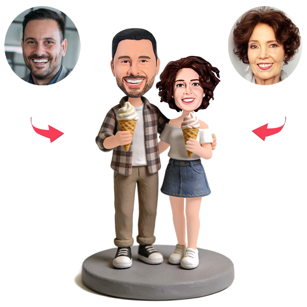 Eiscreme-Paar Benutzerdefinierte Bobbleheads