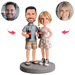 Strandpaare mit Cola Benutzerdefinierte Bobbleheads