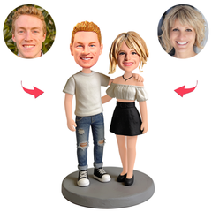 Paar, das sich umarmt Benutzerdefinierte Bobbleheads