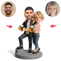 Paar auf der Treppe Benutzerdefinierte Bobbleheads