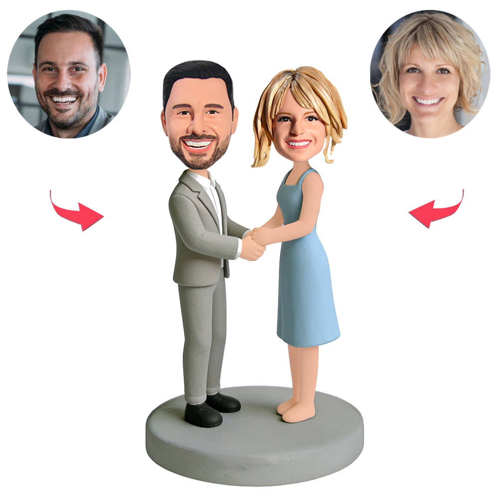 Liebende, die Händchen halten Benutzerdefinierte Bobbleheads