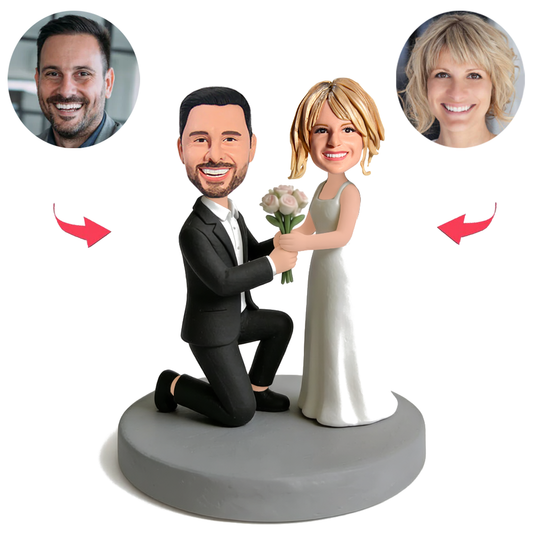 Liebende machen einen Heiratsantrag Benutzerdefinierte Bobbleheads