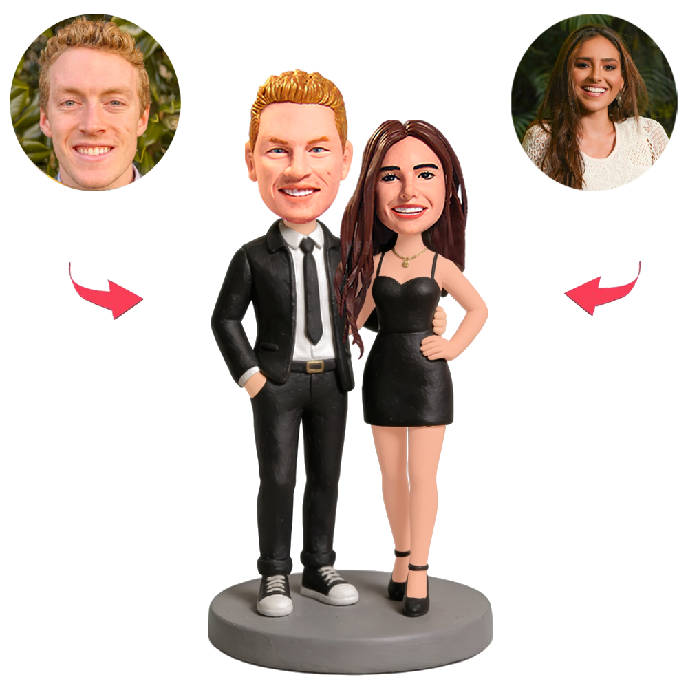 Ein geschäftsmäßiges und dennoch stilvolles Paar Benutzerdefinierte Bobbleheads