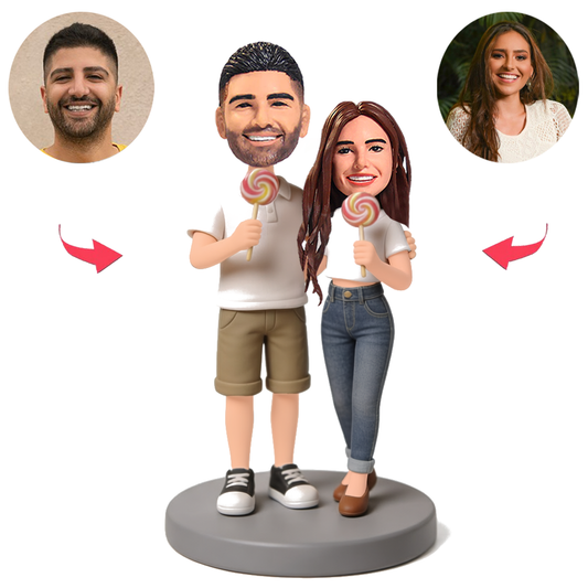 Ein entspanntes Paar mit Lutschern Benutzerdefinierte Bobbleheads