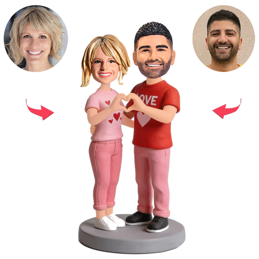 Paare in Partner-Shirts Benutzerdefinierte Bobbleheads