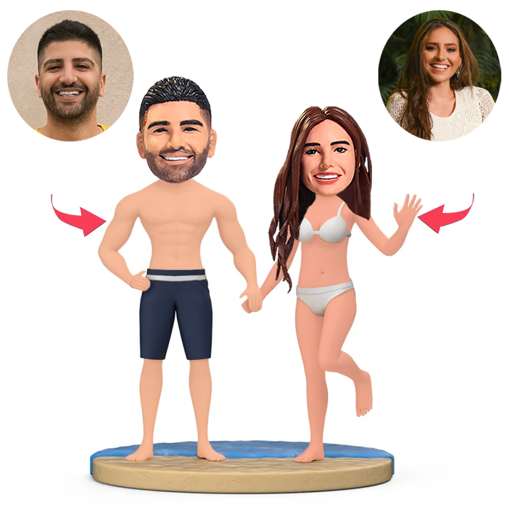 Erholungsurlaub für Paare Benutzerdefinierte Bobbleheads