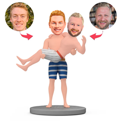 Strandpaar Prinzessinnentrage Benutzerdefinierte Bobbleheads