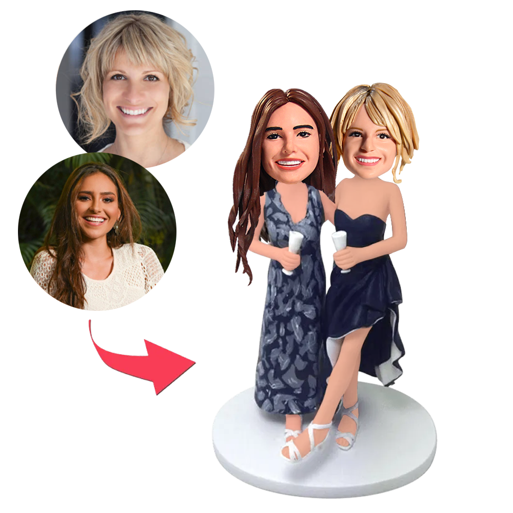 Paar in Abendkleidern Benutzerdefinierte Bobbleheads