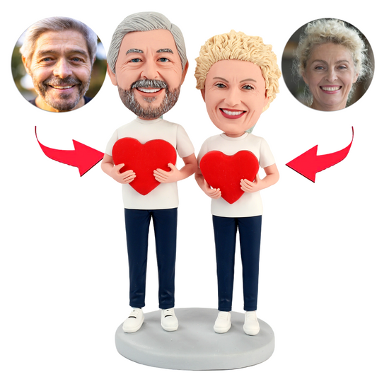 Einfaches älteres Ehepaar Benutzerdefinierte Bobbleheads