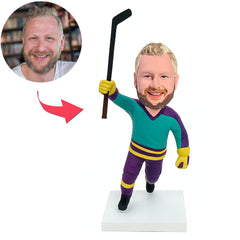 Hockey Spieler Kundenspezifische Bobbleheads mit graviertem Text
