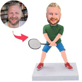 Tennisspieler Kundenspezifische Bobbleheads mit graviertem Text
