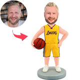 Lakers-Basketballspieler Kundenspezifische Bobbleheads mit graviertem Text