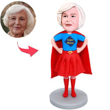 Super Mama Superheld Benutzerdefinierter Wackelkopfs