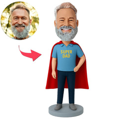 Hellblauer Anzug Super Papa Benutzerdefinierte Wackelköpfe