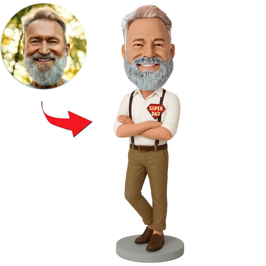 Super Papa im Lätzchen Benutzerdefinierte Wackelköpfe