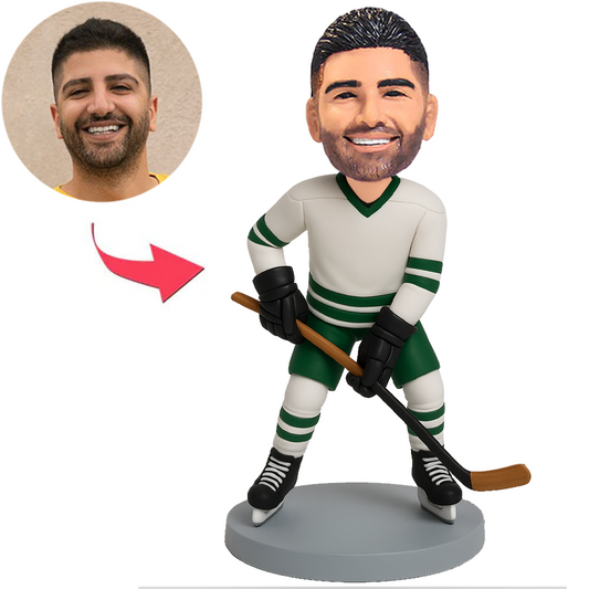 Eishockey Fan mit Hockeyschläger Benutzerdefinierte Bobbleheads