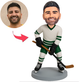 Eishockey Fan mit Hockeyschläger Benutzerdefinierte Bobbleheads