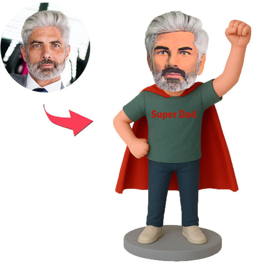 Mann hebt die Faust Benutzerdefinierte Bobbleheads