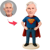 Blauer Anzug von Super Papa Benutzerdefinierte Bobbleheads